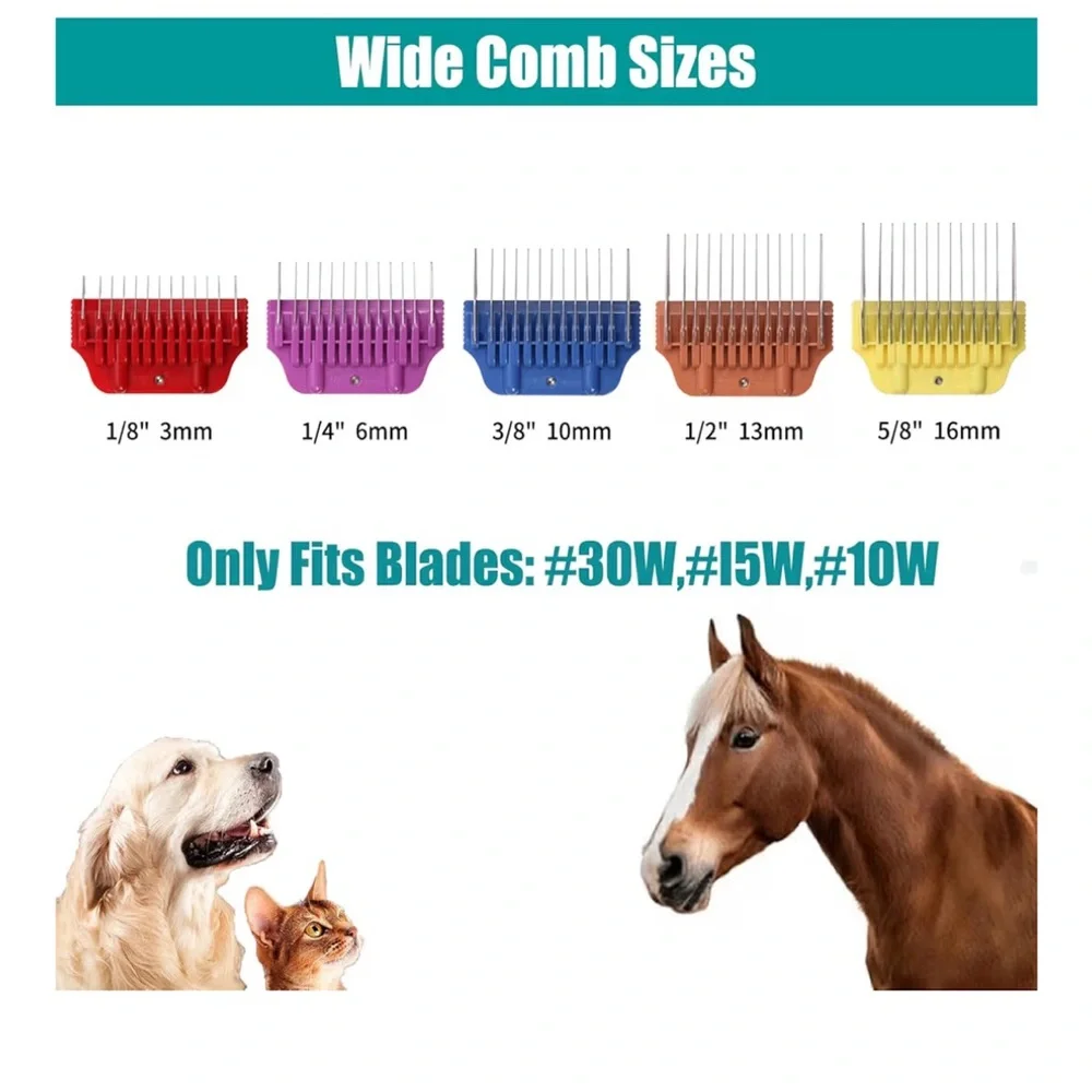 Dog Grooming Clipper Attachment Guard Comb A-5 Series Fits 10w/15w/30w Blade